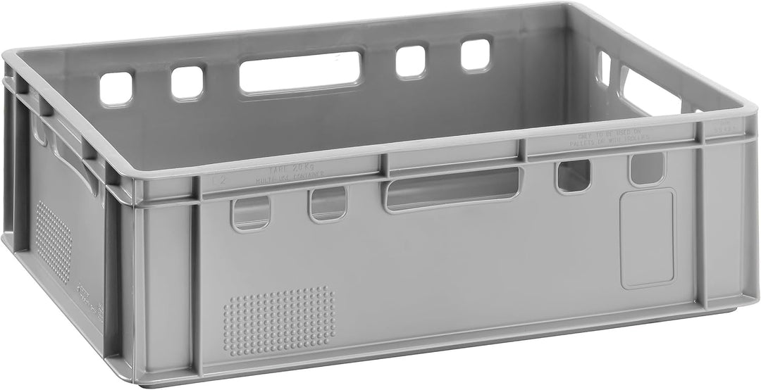 BURI 5x Fleischkiste E2 Metzgerkiste 60x40x20cm lebensmittelecht, robust, stapelbar - Universal Bunt