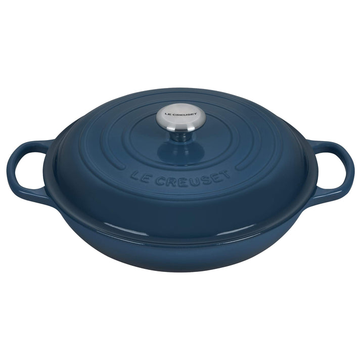 Le Creuset Signature Gusseisen Gourmet-Profitopf, Rund, Ø 30 cm, 3,5 l, Für alle Herdarten inkl. Ind