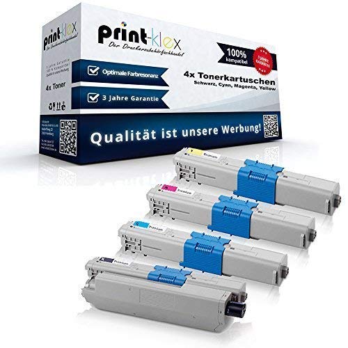 Print-Klex Toner Sparset kompatibel für Oki C 310 C-310DN C 330 C-330DN C 331 C-331DN C 510 C-510DN