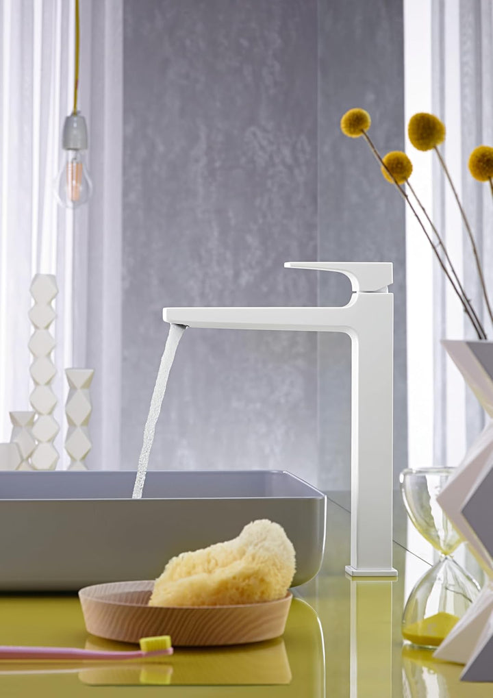 hansgrohe Wasserhahn Metropol, wassersparende Armatur mit Komfort-Höhe 260mm mit Push-Open Ablaufgar