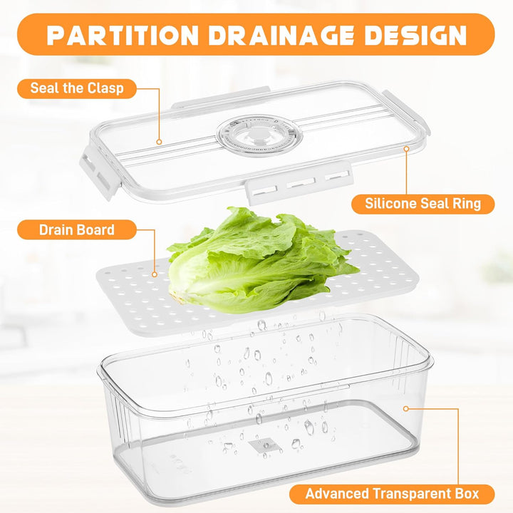Hejo Brotkasten Gross, Transparente Brotbox, Brottopf aus PET Material, Timing Brotaufbewahrung, Toa