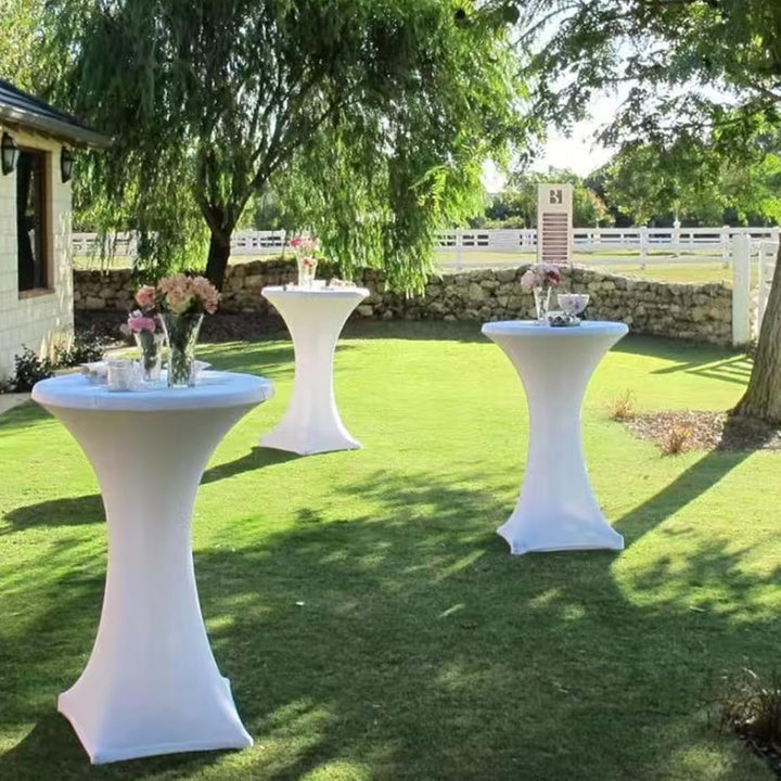 Pesonlook 8er-Set Stretch Stehtisch Husse für Bistrotisch Ø 70-75 cm Elegante,Verstärkung im Fussber