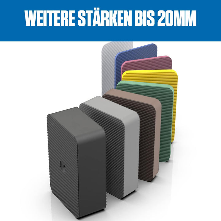 Bauhandel24 - Unterlegplatten Kunststoff 60x40mm 10mm, 100 Stück, Distanzplatten, Abstandshalter, Au