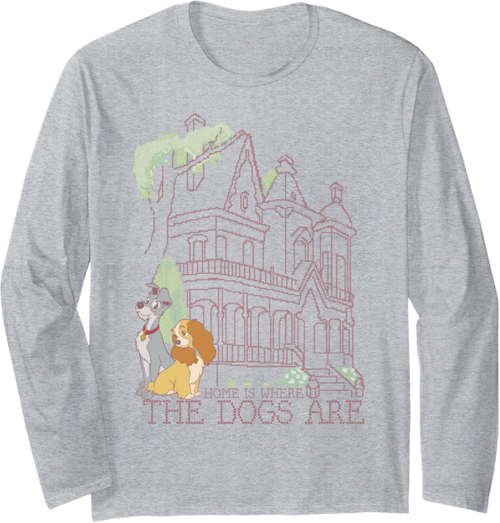 Disney Lady And The Tramp Home Is Where The Dogs Are Langarmshirt