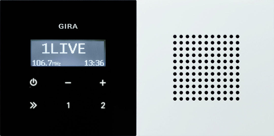 Gira 5222058 Unterputz Radio RDS Flächenschalter, reinweiss