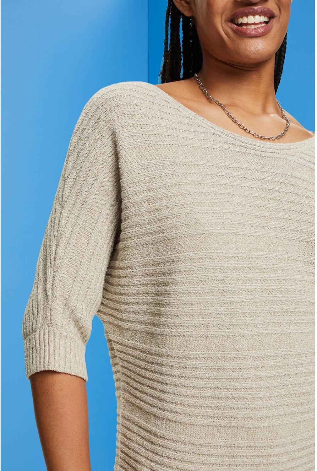 ESPRIT Damen 033ee1i307 Pullover L 339/Dusty Green 5, L 339/Dusty Green 5