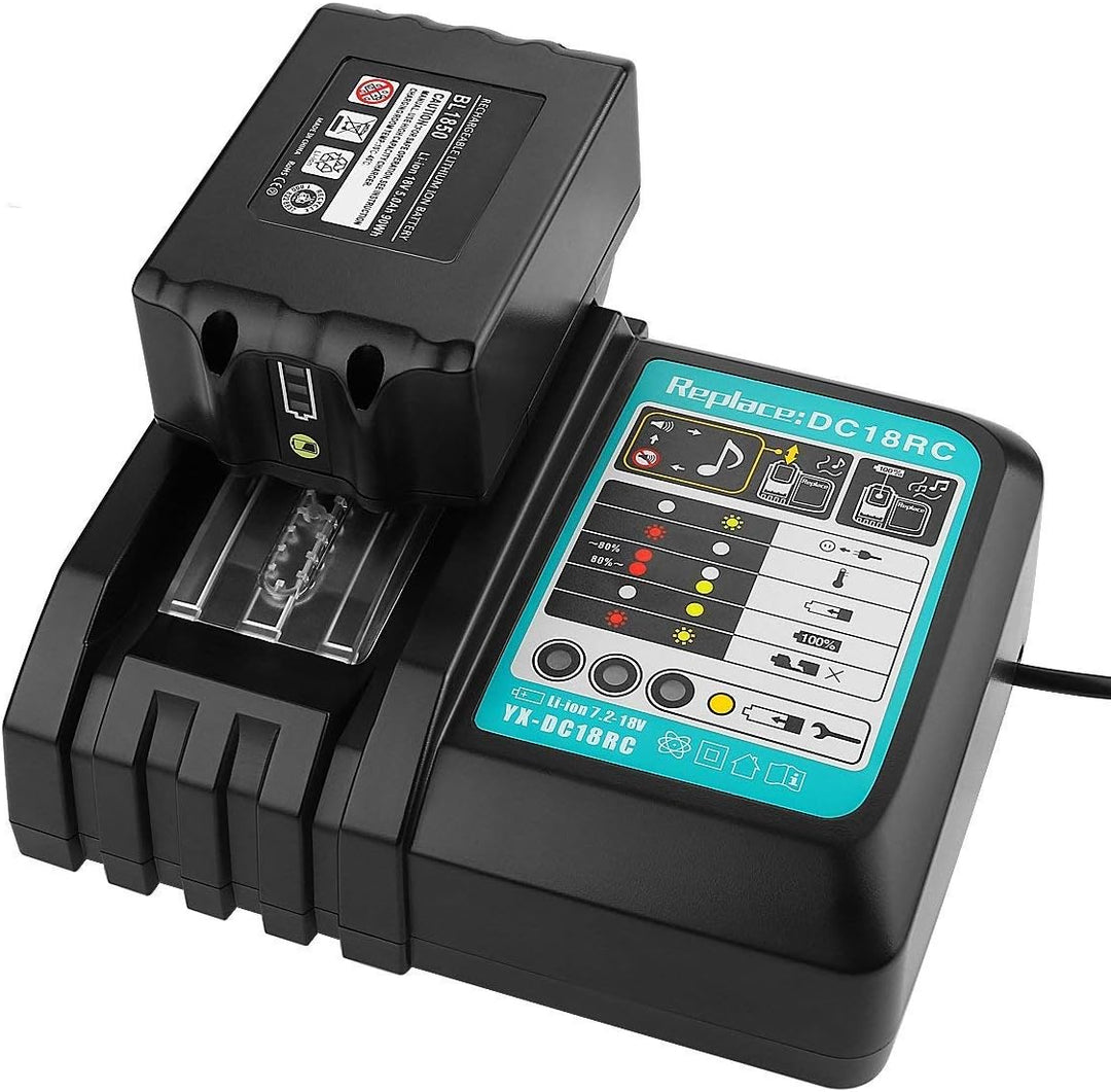 VANTTECH 3A DC18RC Li-Ion Ersatz Ladegerät für Makita 14.4V ~ 18V BL1830 BL1840 BL1850 BL1815 BL1430