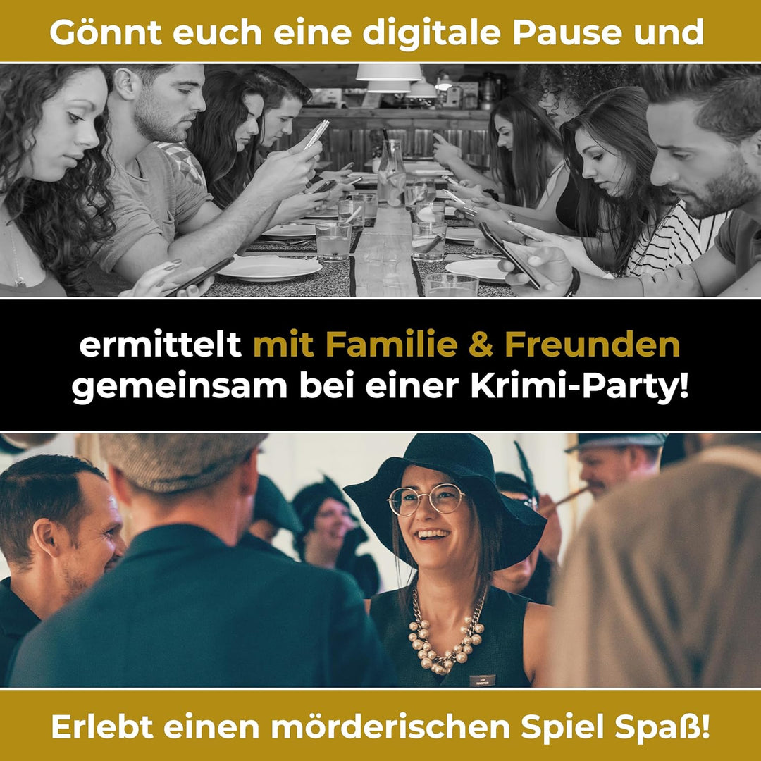 Krimidinner Partyspiel: 1920 Die Flüsterkneipe – Jazzmusik, Flapper-Kleidchen und EIN Mord (für 8-16