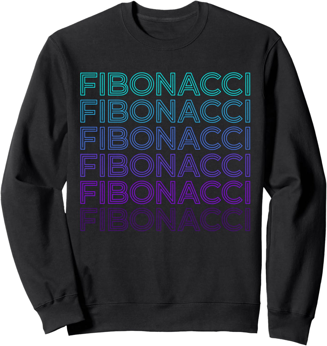 Fibonacci Spirale Fibonacci Sequenz Retro Sweatshirt