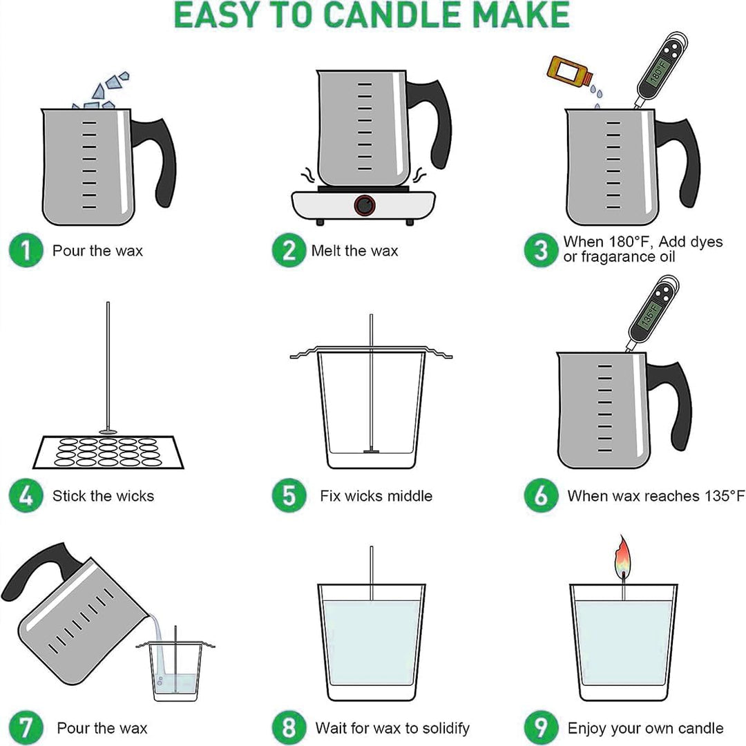 DIY Kerzenherstellungsset Geschenk für Feiertage, Geburtstage, Jubiläen | Sojawachs-Set mit 900ml To