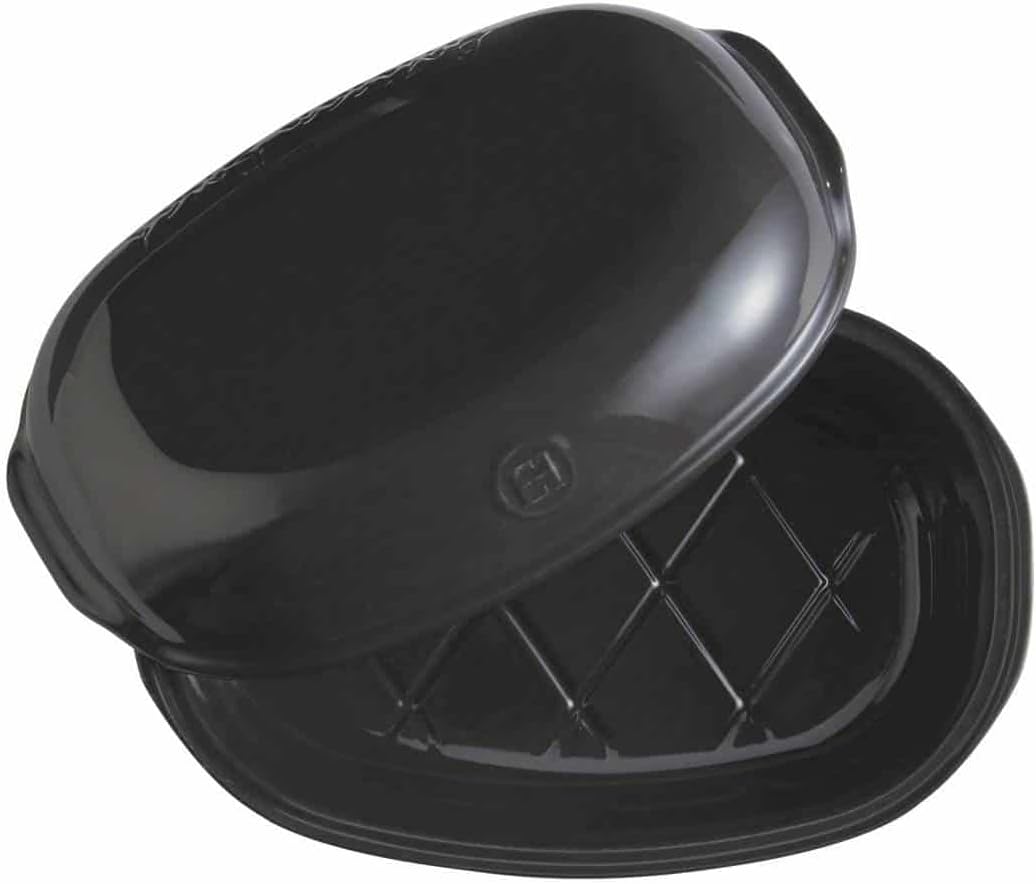 Emile Henry EH799501 Brot, Keramik, Kohlschwarz, 5 Liter Dunkelschwarz., Dunkelschwarz.