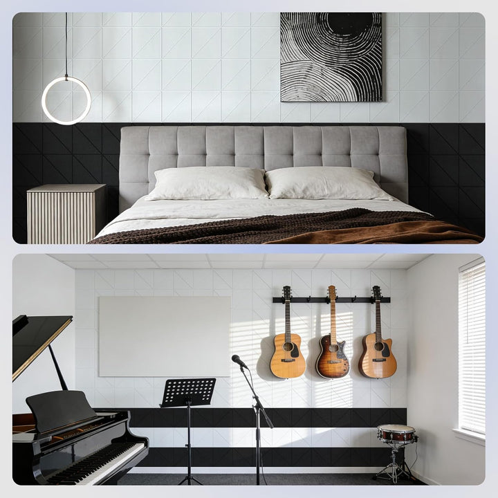 Vieshful Akustikpaneele Selbstklebend 20 Stück 30×30 cm – Hochdichte Akustikplatten aus Filz, Schall