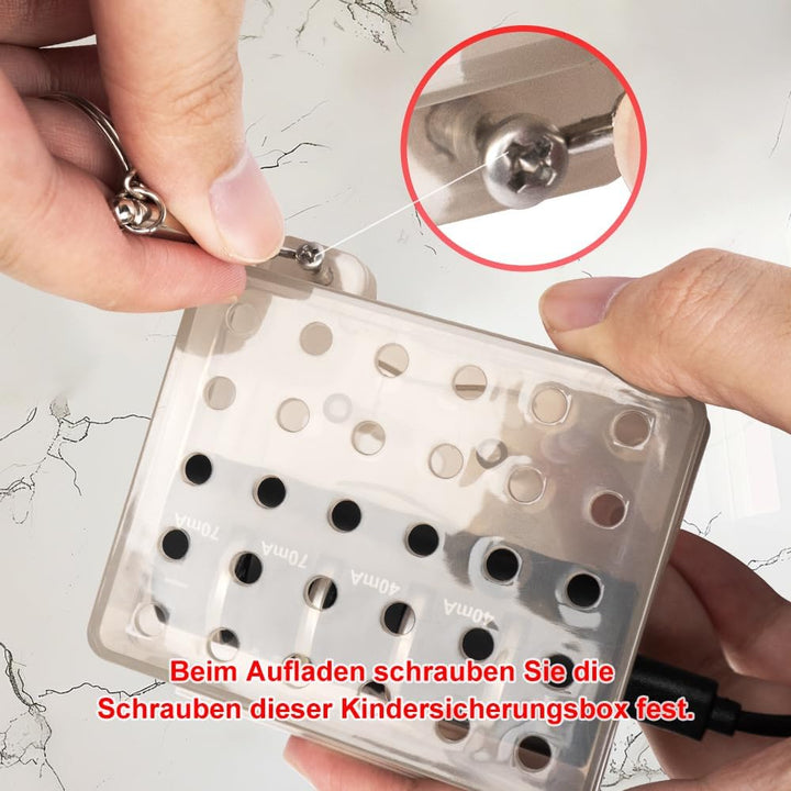 LIR2032 Akku Wiederaufladbarer Batterieladegerät mit hoher Kapazität 3,7V 70mA und 4 Stück Knopfzell