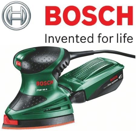 BOSCH Schleifblätter (25 Blatt), gemischte Körnung (G40, G80, G120, G180), passend für: PSM 80A, 100