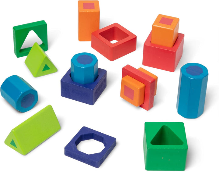 Melissa & Doug 10582 & Doug Sortierset für aufeinanderfolgende Formen (Holzspielzeug) Shape Sequence