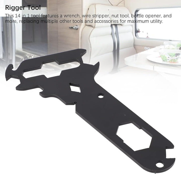 14-in-1-Separate Rigger-Werkzeuge aus Stahl, Multifunktionale Flügelmutter-Abisolierzange, Flaschenö