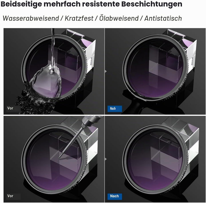 NEEWER 67mm magnetischer Variabler ND2-32 Filter (1-5 Stop) Set für Handy mit M Adapterring für NEEW