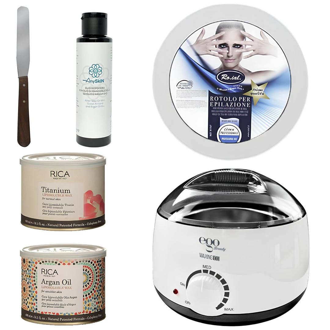 Anyskin Haarglätter-Set mit Wachs, 2 Wachs, Vase Lipo, Anyskin, Haarentfernungsrolle und