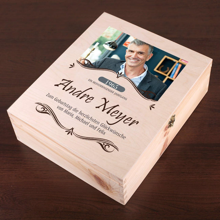 private Wine Wein-Set zum Geburtstag mit Premium Geschenkbox mit Foto und Wunschtext