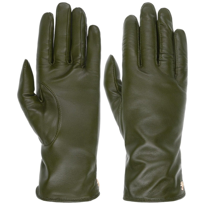 Roeckl Damen Handschuhe Classic, Einfarbig 6.5 Dunkelgrün, 6.5 Dunkelgrün
