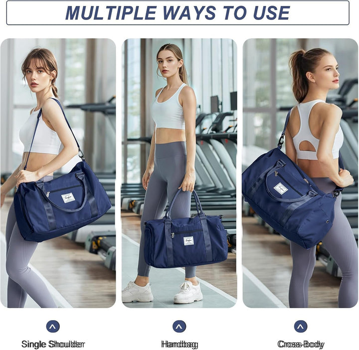 HYC00 Sport Duffel Bag Damen Sporttasche für Damen Herren mit Nassfach &amp; Schuhfach, Reisetasche Hand