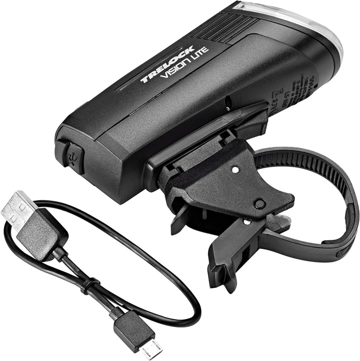 Trelock Unisex – Erwachsene Ls 660 Igo Vision Lite Beleuchtungsset, schwarz, Einheitsgrösse Single,