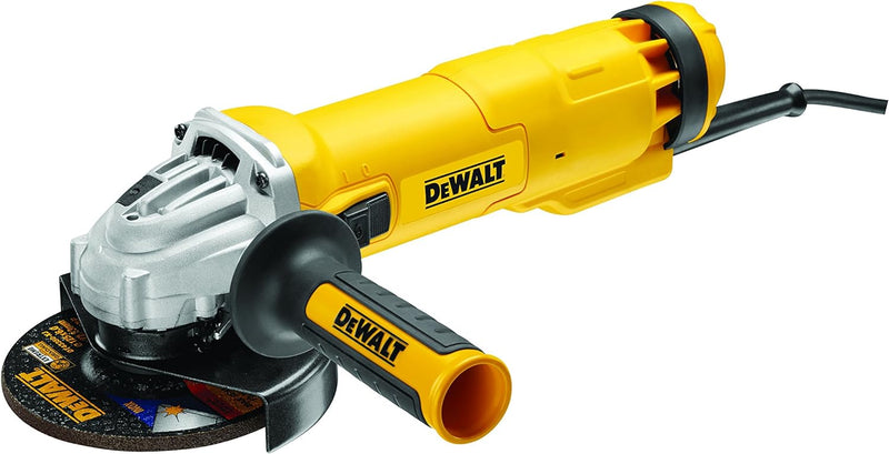 Dewalt Winkelschleifer (1400 Watt, 125 mm mit Drehzahlelektronik, mit Sanftanlauf und Nullspannungss