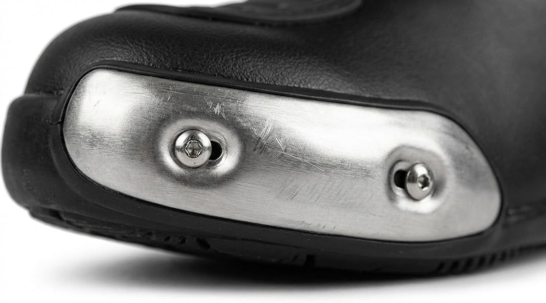 BS MOTO - Motorradstiefel Pista Sport Racing, aus Leder, professionell, atmungsaktiv 46 EU Schwarz R