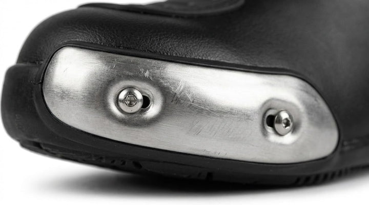 BS MOTO - Motorradstiefel Pista Sport Racing, aus Leder, professionell, atmungsaktiv 46 EU Schwarz R