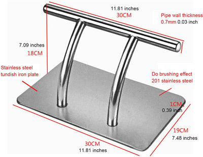 WSIKGHU Friseurstuhl Edelstahl Friseurfussstütze 30 x 19 x 18 cm Friseurstuhl Fussstütze Friseur Sal