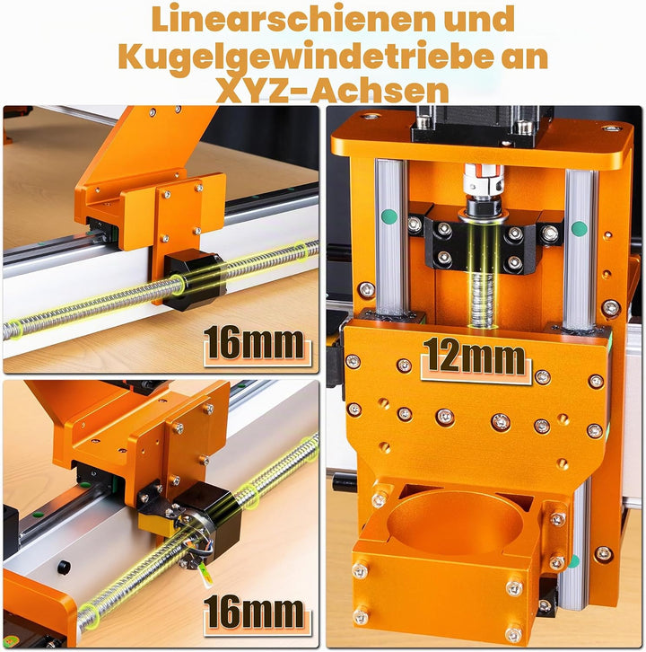 FoxAlien XE-Ultra Core Desktop CNC-Fräsmaschine, 17x17in aktiver Bereich mit NEMA 23 Schrittmotor mi