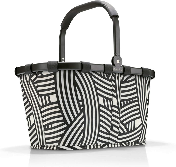 reisenthel carrybag Frame Zebra – Stabiler Einkaufskorb mit viel Stauraum und praktischer Innentasch
