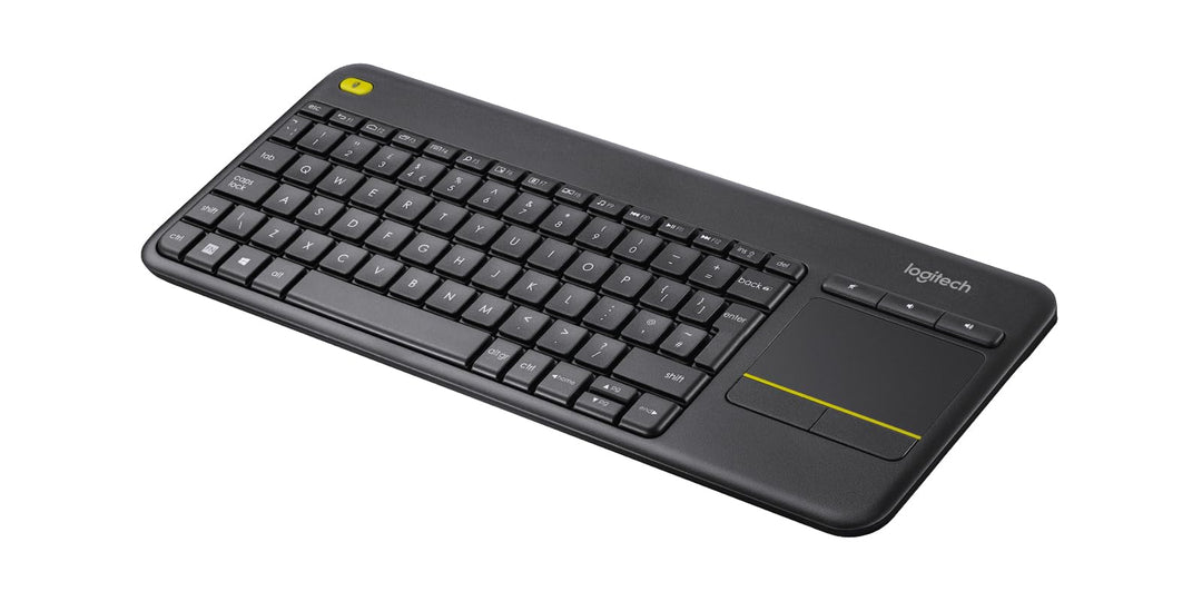 Logitech K400 Plus Kabellose TV-Tastatur mit Touchpad, 2.4 GHz Verbindung via Unifying USB-Empfänger