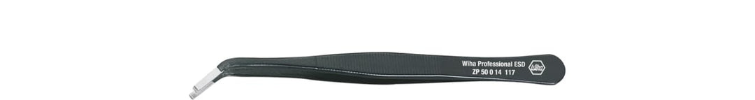 Wiha SMD-Pinzette Professional ESD Typ 59 (32344) 117 mm für empfindliche elektronische Bauteile, Sc