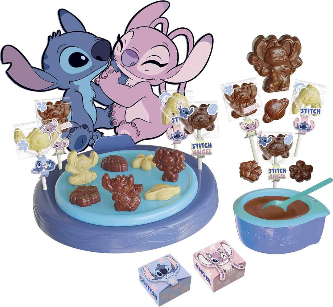 Lansay - MINI DELICES Schokoladenwerkstatt Stitch &amp; Angel - Kinder Schokoladen Set für Kinder ab 6 J