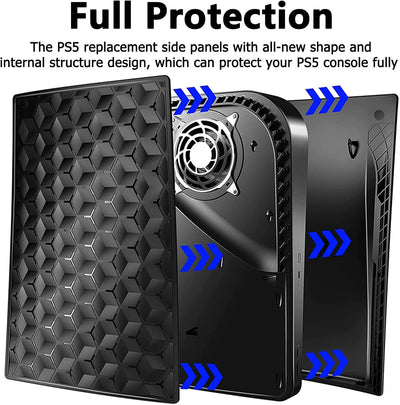 Miimall Faceplate Cover Kompatibel mit PS5 Konsole Hülle, Kratzfeste Ersatzplatte Harte Shell Staubd