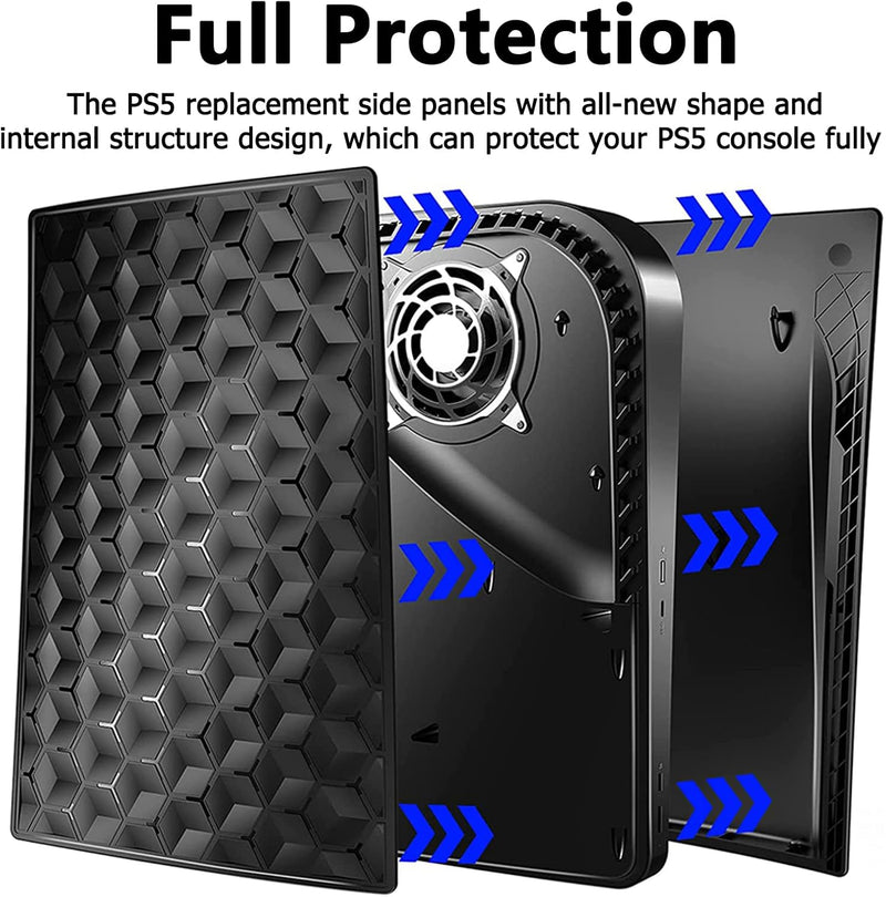 Miimall Faceplate Cover Kompatibel mit PS5 Konsole Hülle, Kratzfeste Ersatzplatte Harte Shell Staubd