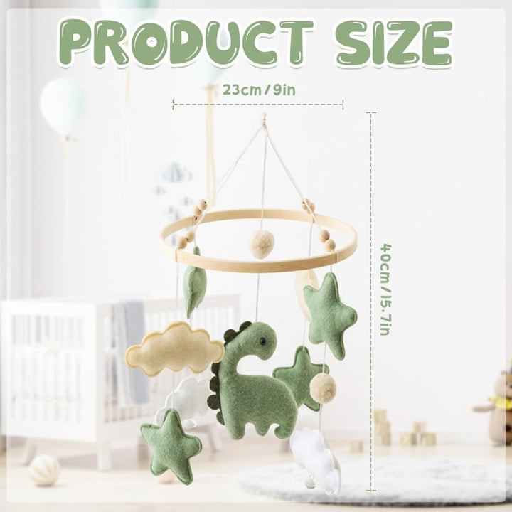 SGZIOO Mobile Baby Windspiele, Mobile Babybett Holz, Baby mobile für Bett, Babymobile mit Sternen, W