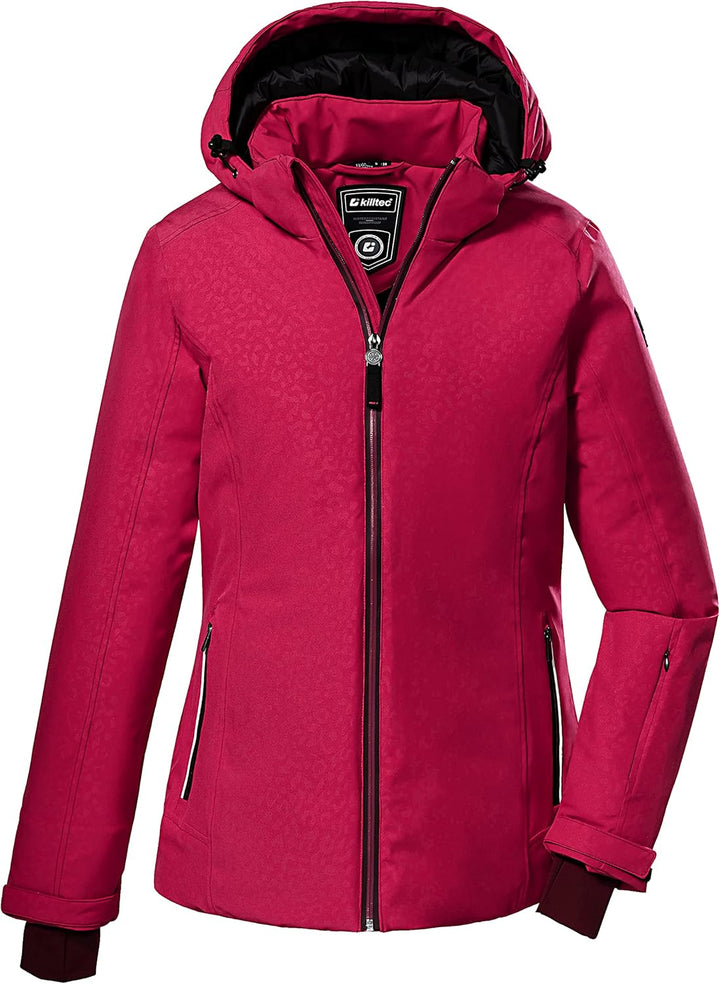Killtec Damen Ksw 111 Wmn Ski Jckt Skijacke/Funktionsjacke mit abzippbarer Kapuze und Schneefang, Ro