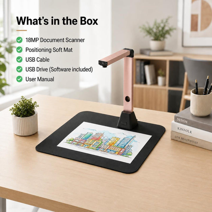 Scanner DIN A3 18MP USB：DIN A3 Scanner Dokumentenscanner 4912×3680 mit OCR Texterkennung LED Licht S