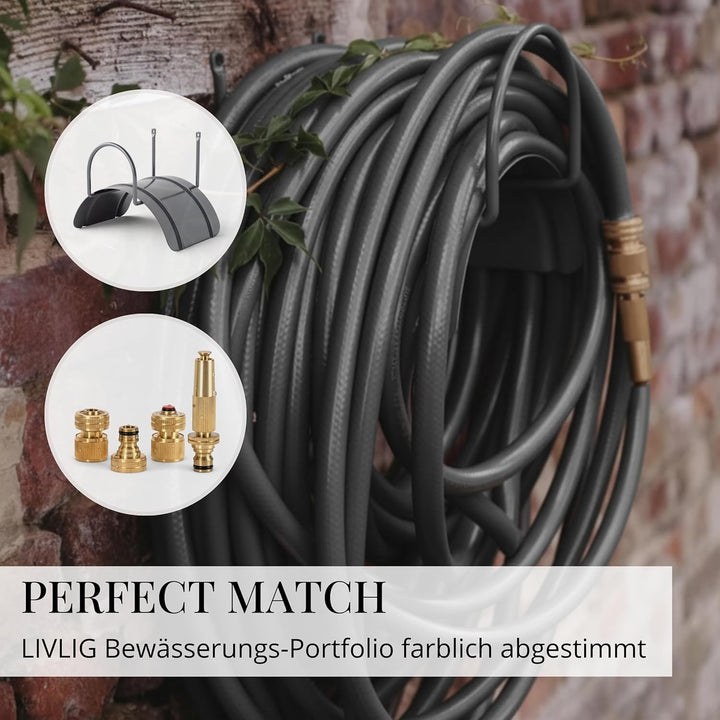Livlig53 Gartenschlauch 1/2 Zoll, 20m: Wasserschlauch Made in Germany, Recycling-Material, formstabi