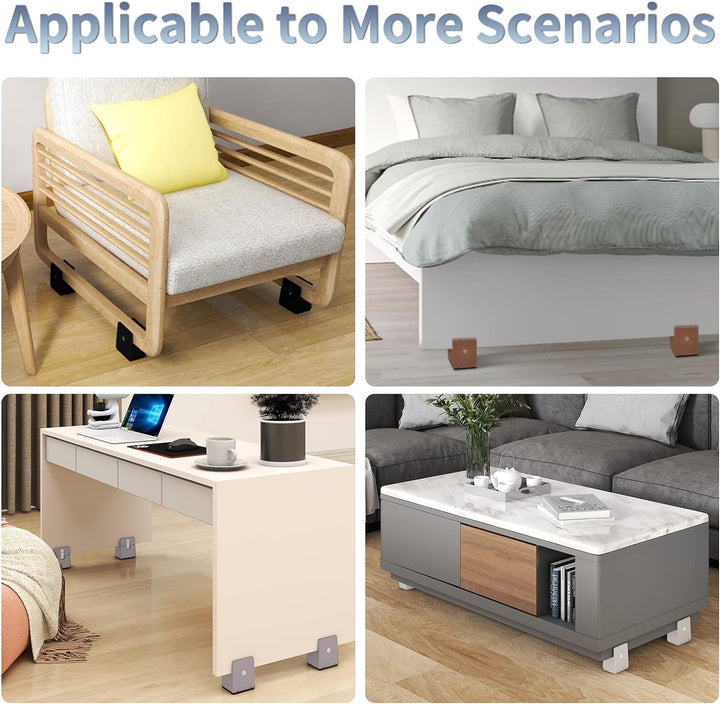 RCHYFEED Verstellbare Betterhöhung Möbelerhöhung 10cm mit Schraubklemme, Gray Betterhöher 4 Zoll Sch