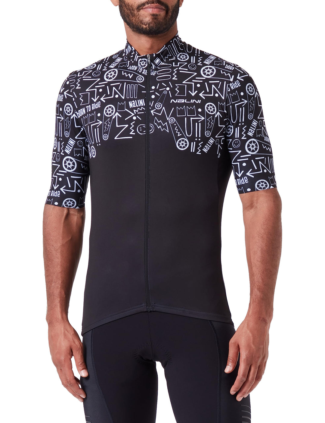 Nalini Herren T-Shirt XL Schwarze/Weisse Zahnräder, XL Schwarze/Weisse Zahnräder