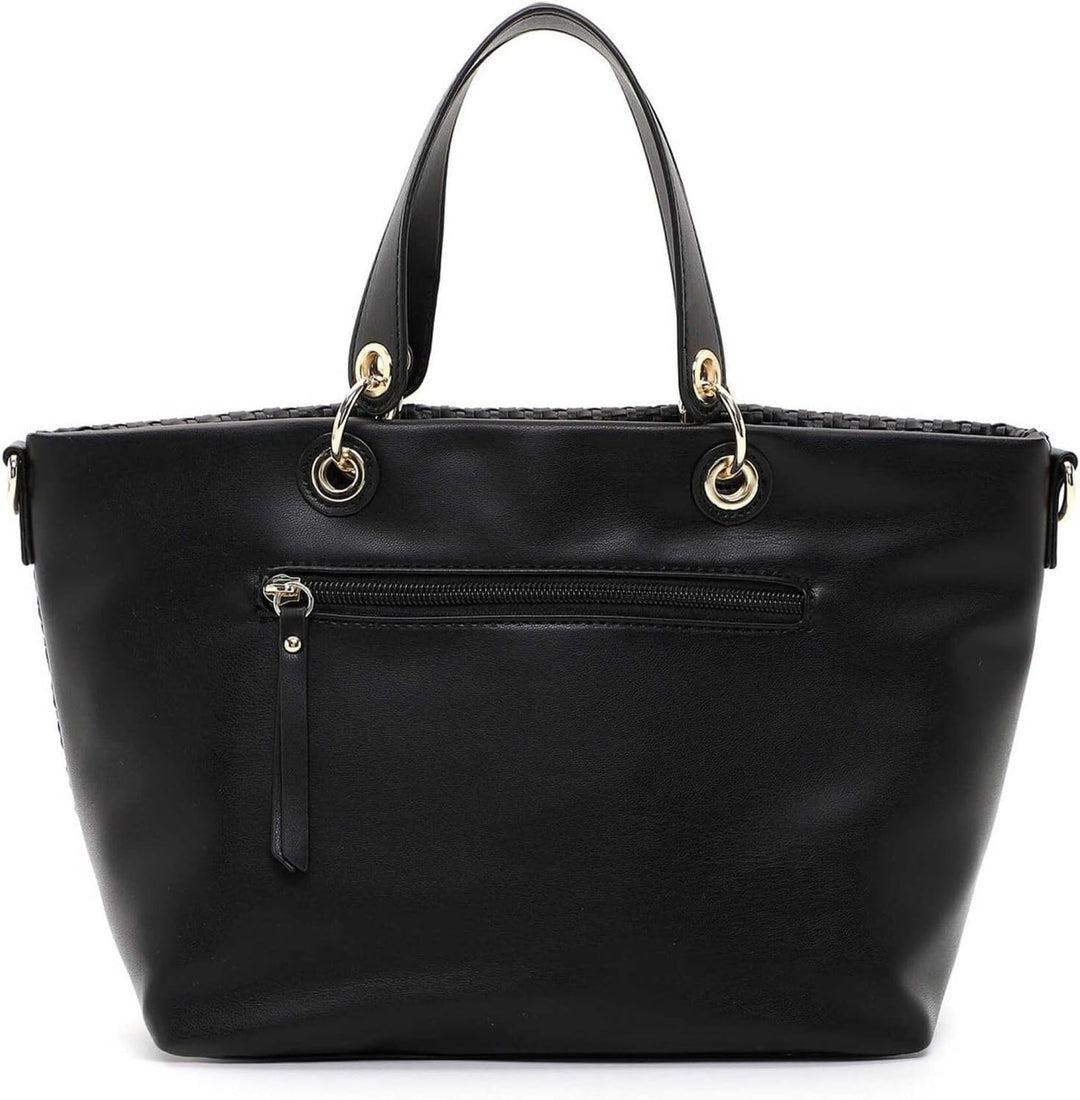 Tamaris Shopper Leila 32143 Damen Handtaschen Mustermix Einheitsgrösse Schwarz, Einheitsgrösse Schwa