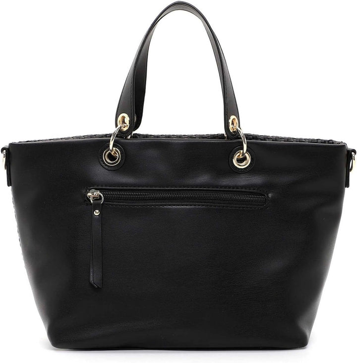 Tamaris Shopper Leila 32143 Damen Handtaschen Mustermix Einheitsgrösse Schwarz, Einheitsgrösse Schwa