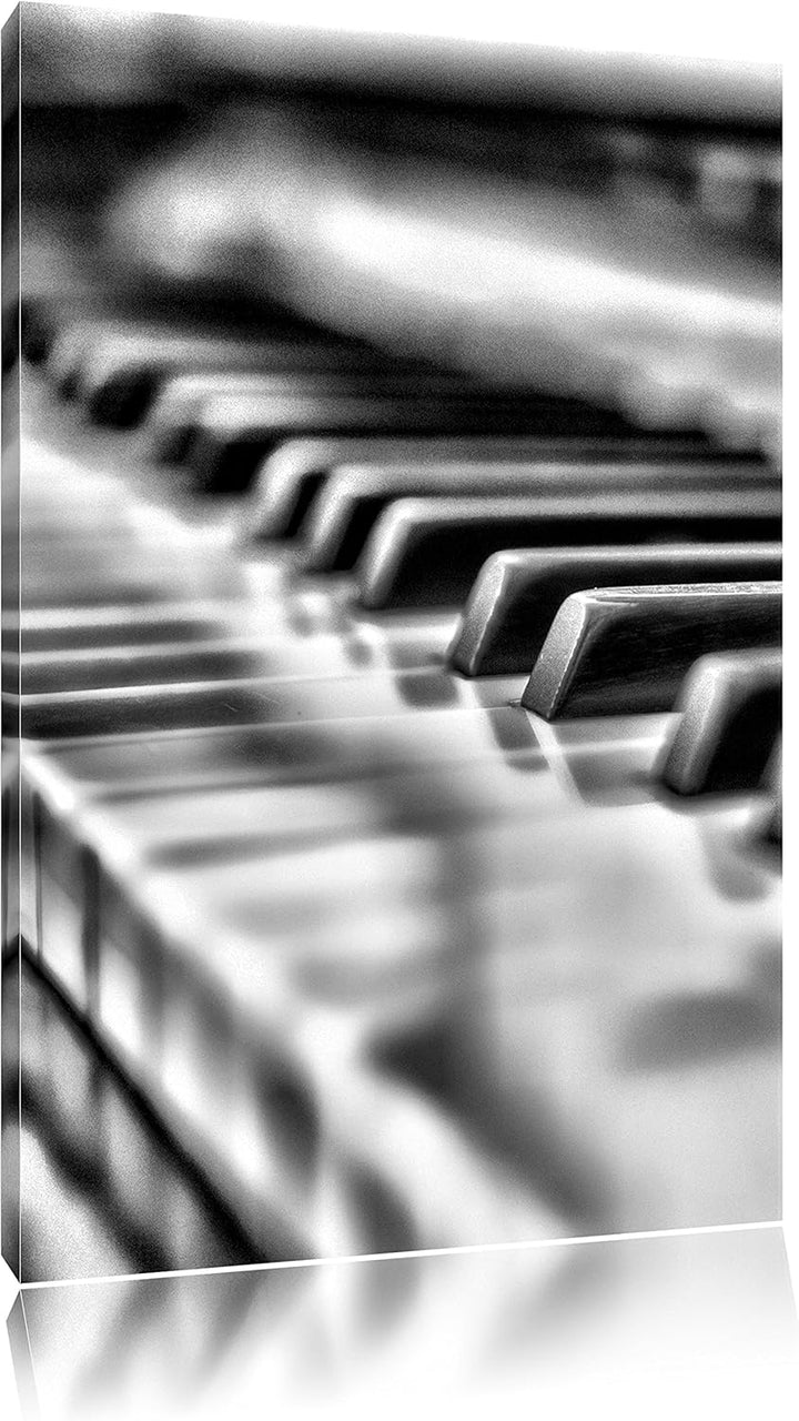 Pixxprint Elegantes Klavier als Leinwandbild/Grösse: 100x70 cm/Wandbild/Kunstdruck/fertig bespannt,