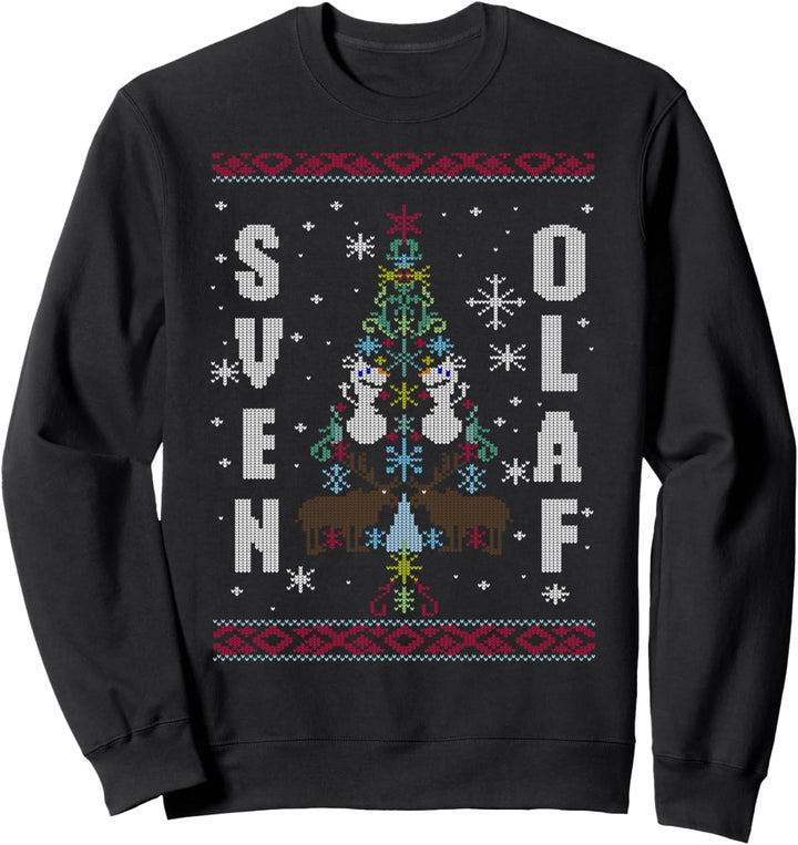 Disney Frozen Sven And Olaf Holiday Pattern Sweatshirt