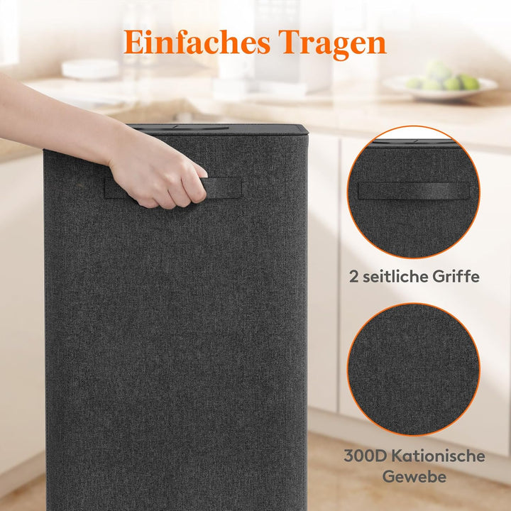 Lifewit 100L Pfandflaschen Sammelbehälter mit Deckel, Gross Pfandflaschen Aufbewahrung, Behälter Lee