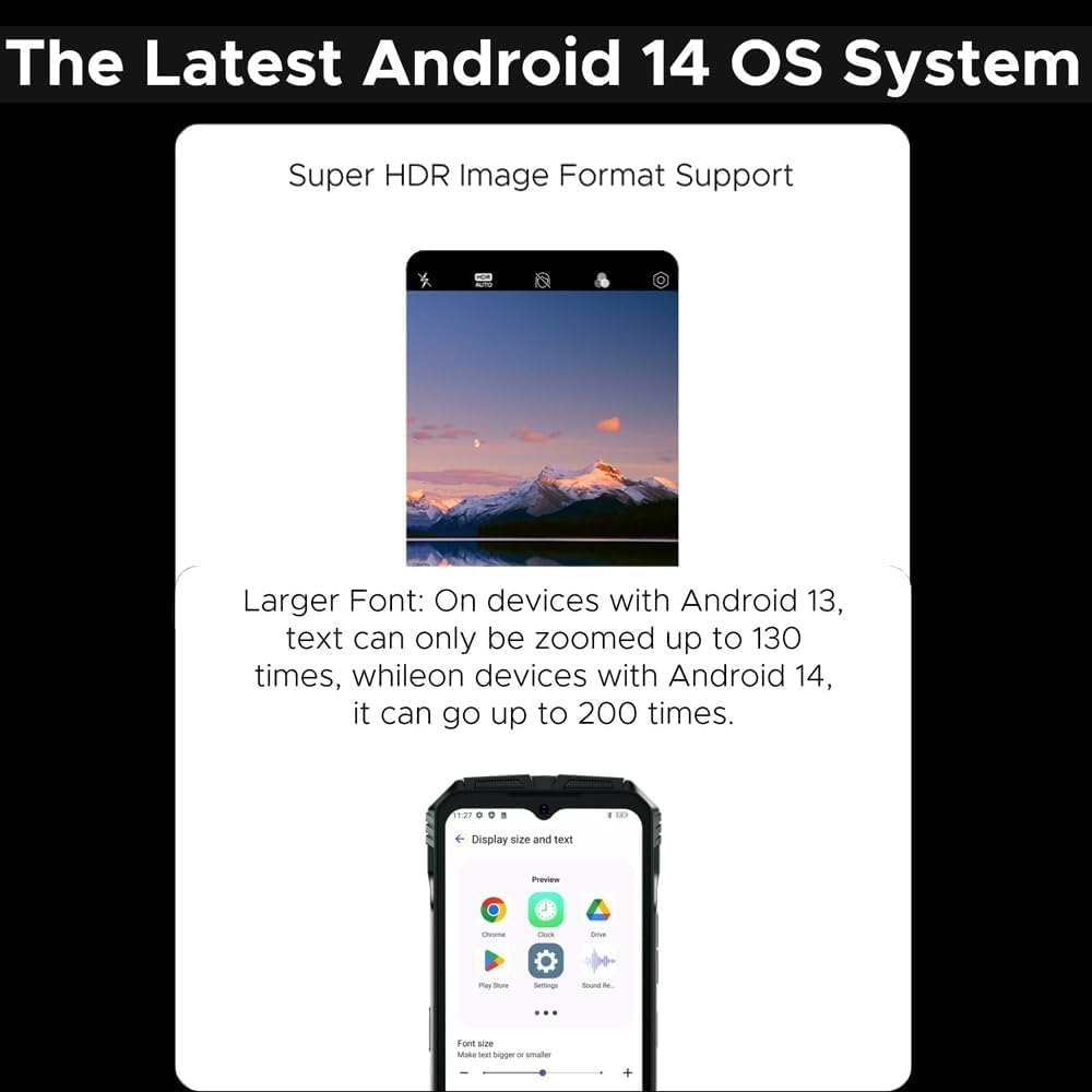 DOOGEE S118 Smartphone ohne Vertrag, Helio G99 Octa Core 20GB + 512GB, 10800mAh Akku / 33W, Robustes