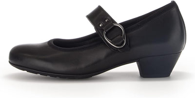 Gabor Damen Riemchen Pumps, Frauen Absatzschuhe,Komfortable Mehrweite (H) 37 EU Weit Schwarz 57, 37